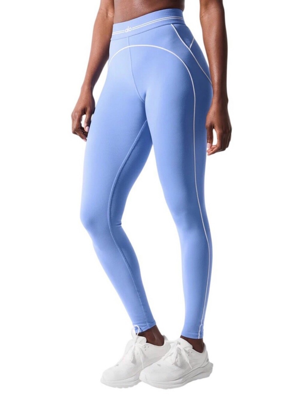 Alo Yoga Crystal Clear Blue Airbrush High Waist Heart Throb Legging sz XS